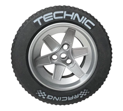 Rueda Lego 62 mm d x 46 mm Technic Racing neumático y llanta negra grande 22969 / 32296pb01 Foto 1 de 4