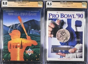 Bo Jackson Signed 1989 ALL STAR & 1990 PRO BOWL Programs CGC x JSA 8.0 & 8.5 - Picture 1 of 5
