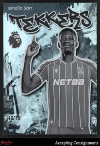 2025-26 Topps English Premier Black White Sparkle #126 Ismaila Sarr TEK 16/75 - Picture 1 of 2