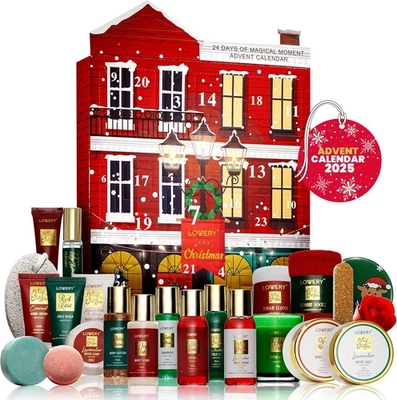 Calendario de Belleza de Adviento 2025 para Adultos - Spa y Cuidado de la Piel Regalo de Cuenta Regresiva de Navidad Foto 1 de 4