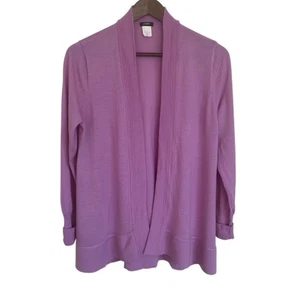 J. Crew Lavender Merino Wool Open Cardigan - Large - Picture 1 of 5