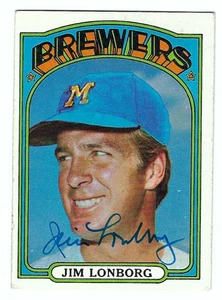 Autographed Jim Lonborg Milwaukee Brewers 1972 TOPPS card #255 w/COA - Picture 1 of 1