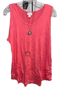 Neu LuLaRoe 2XL Tanktop einfarbig korallenrosa - cool bequem Sommer - Bild 1 von 7