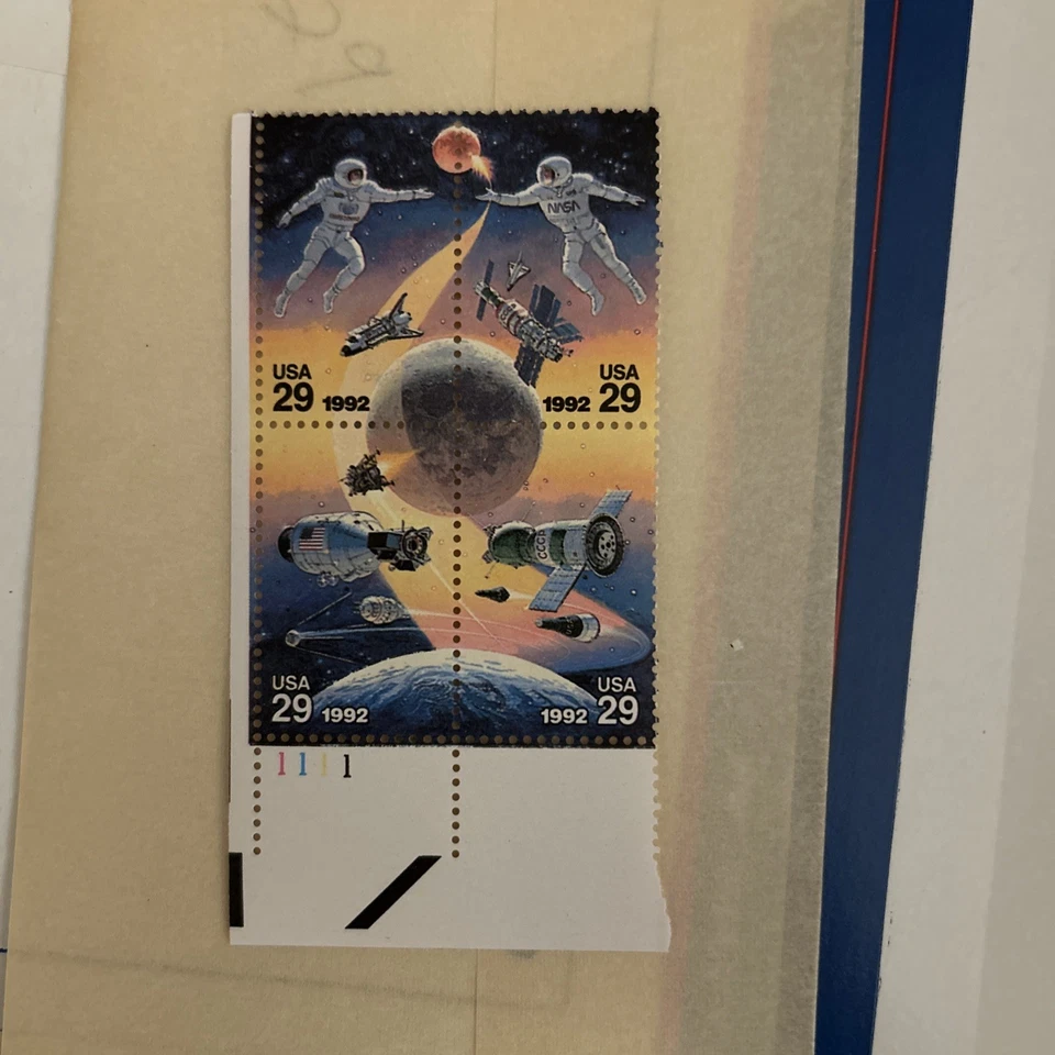 1992 29c Space Mint Stamp Plate Block #2631/2634 - Image 1 of 1