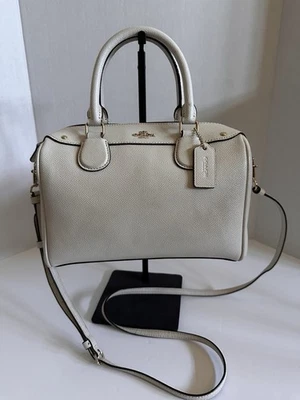 COACH 57521 Bennett 挎包 2 路象牙色皮革斜挎包单肩包钱包 — 第 1/4 张图片