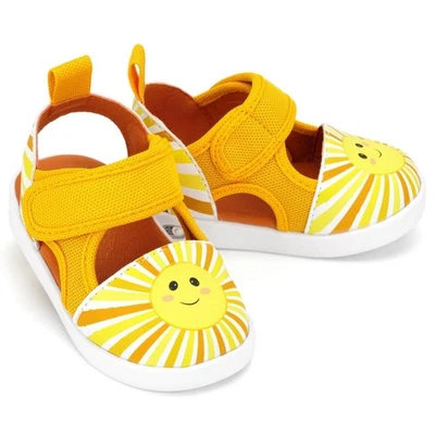 ikiki Sunshine Squeaky Toddler Sandals | Yellow - Image 1 of 4