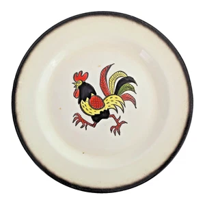 Vintage Poppytrail Red Rooster Round Serving Plate Platter 11 3/4"D Metlox - Picture 1 of 5