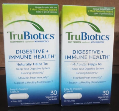TruBiotics Probiótico Digestivo Diario + Cápsulas de Salud Inmune 2PK - CADUCIDAD 10/25 Foto 1 de 2