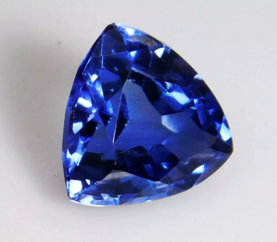 Arkansas Blue Benitoite 8Ct Natural Certificado EGL Trillón Corte Piedra Preciosa Rara Foto 1 de 3