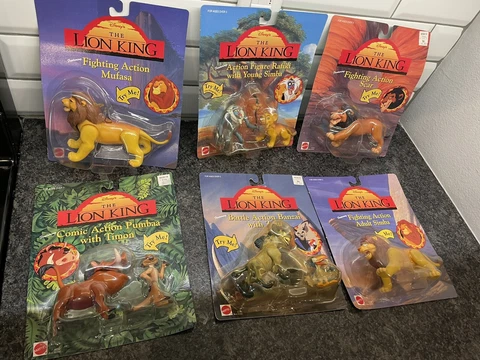 RARE Vintage Lion King Complete Set Of 6 Mattel Disney NEW FREE SHIPPING 1993 Cover