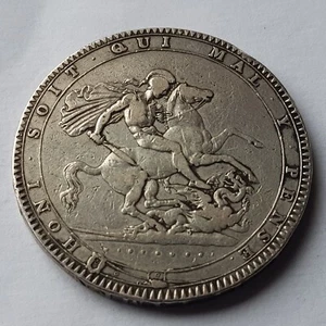 1819 LIX George III Crown Silver Coin - Picture 1 of 8