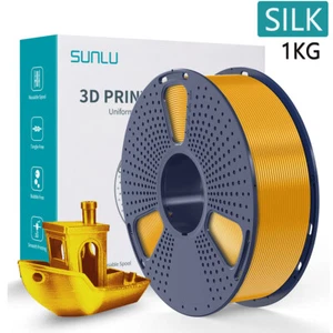 SUNLU 1KG Gold SILK 3D Printer Filament PLA+ SILK 1KG 1.75mm No Bubble +/-0.02mm - Picture 1 of 13