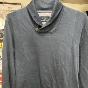 Ted Baker London Herren Marineblau Pullover Langarm Knopfleiste Sweatshirt Größe 4 - Bild 1 von 9