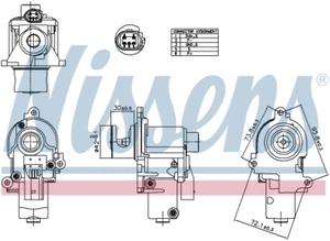 Nissens EGR Valve 98553 for eg. AUDI A8 D3 (2003) A8 QUATTRO 4.2 TDI etc - Picture 1 of 4