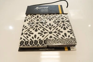 Retired Maxwell Fabrics white and black fabric sample book over 30 fabric sample - Picture 1 of 5