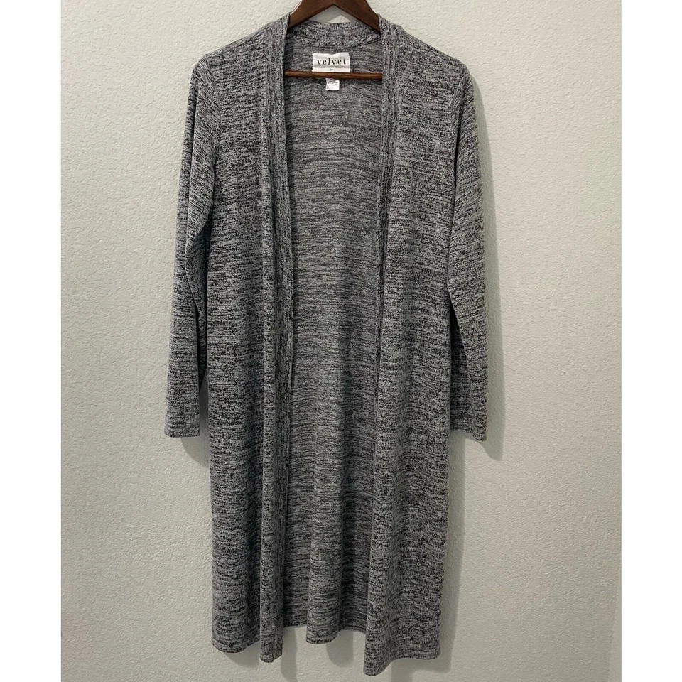 Velvet by Graham & Spencer For Anthropologie Cardigan Sweater Womens Size L Gray - Image 1 of 4