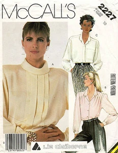 1980's VTG McCall's Misses' Blouse w/Transfer/Embroidery Pattern 2227 10 UNCUT - Picture 1 of 2