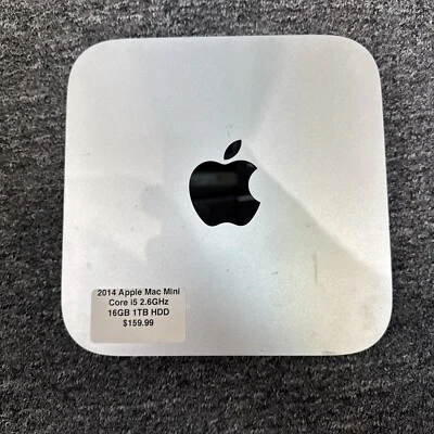 Apple A1347 Mac Mini Core i5-4278U 2.6GHz 16GB RAM 1TB HDD Mac OS Late 2014 - Image 1 of 4