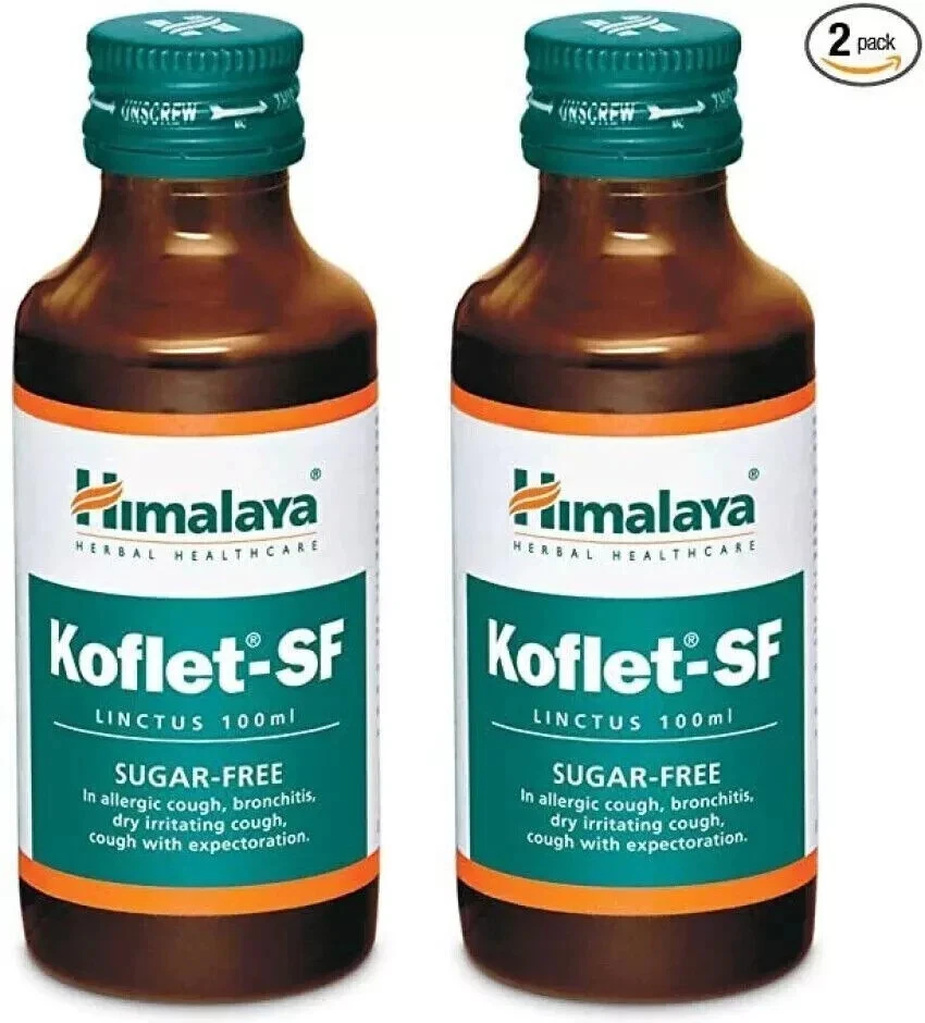 2 X Himalaya Koflet-SF Linctus | Manages Bronchitis & DRY Cough 100ML FREE SHIP - Изображение 1 из 4