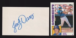 Jody Davis ( Debut 1981 ) CUBS  BRAVES  SIGNED AUTOGRAPH AUTO 3x5 INDEX COA - Picture 1 of 1