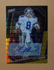 2023 Panini The National VIP Troy Aikman Black Gold Prizm Autograph Auto #5/5