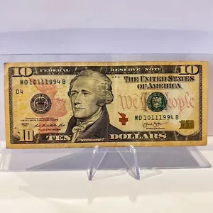 $10 Dollar Bill Date Note (10/11/1994) Series 2013 * US Paper Currency - Picture 1 of 2