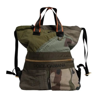 DOLCE & GABBANA Bolso Militar Verde Retazos Mochila Bolso Hombres 2030usd Foto 1 de 4