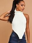 Ladies Halter Neck Knitted Tank Top Sexy Backless Bralet Women’s Sleeveless Top