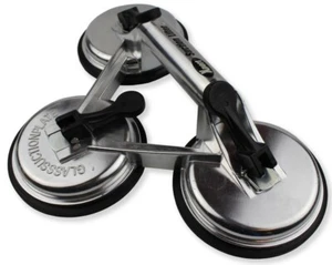 Double Glazing Tool Glass Lifter - Triple Sucker Heavy Duty Pump Action Vacuum - Picture 1 of 3