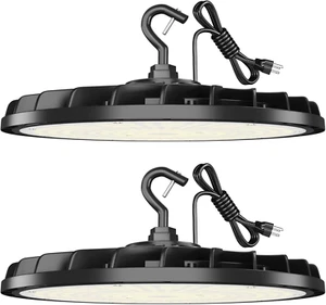 2 Pack UFO LED High Bay Light 150W, Plug & Play LED High Bay Light, 21000LM with - Picture 1 of 6