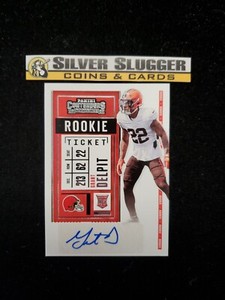 2020 Grant Delpit Contenders Rookie Ticket Auto Base #167 RC Rookie Card Browns