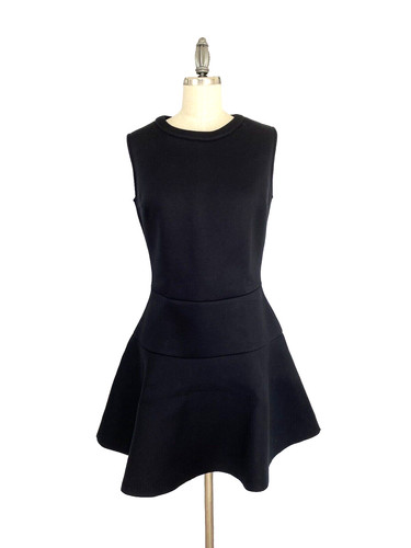 Abito rosso Valentino taglia M skater subacqueo senza maniche nero rosa fodera adatta a N svasata