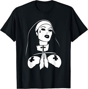 NEW LIMITED Unholy Nun Sinner Gothic Witchcraft Occult Magic Ouija T-Shirt