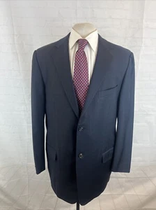 Ermenegildo Zegna Men's Navy Blue Solid Wool Blazer 42R $2,795 - Picture 1 of 12