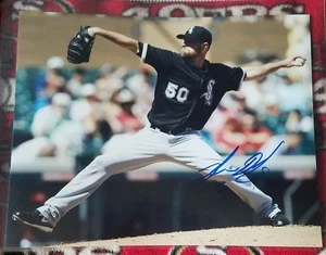 Foto firmada a mano de Jordan Danks 8x10 de los Medias Blancas de Chicago - Imagen 1 de 1