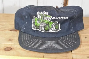 VINTAGE STEIGER TRACTOR CAP SNAPBACK TRUCKER FARMER HAT AMERICAN MADE - Picture 1 of 4