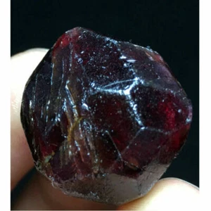 Piedra preciosa de cristal de granate piropo crudo rojo superior natural espécimen mineral áspero 50 g - Imagen 1 de 12
