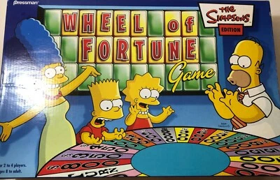 Wheel Of Fortune Game The Simpsons Edition Pressman 2004 Game Classic Miss Crayo - Image 1 of 4