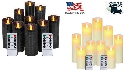 9 Piezas LED Cera Real Control Remoto Velas Sin Llama Fiesta Romántico Nueva Decoración Foto 1 de 4