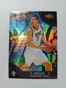🔥 2007-08 Finest Black Refractor True Rookie RC Yi Jianlian #02/75 Rare  🔥