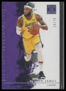2019-20 Panini Impeccable #77 LeBron James #/75 - Picture 1 of 2
