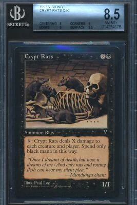 Visions Crypt Rats BGS 8.5 Graded Magic MTG (4176) -magicgraders- - Image 1 of 3