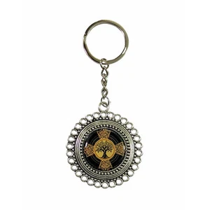 Celtic Cross Tree of Life Icon Key Chain 4 1/4 Inch Religious Favors and Gift - Picture 1 of 1