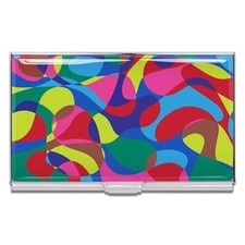 NEW Acme Blobnik Business Card Case, designed by Karim Rashid 4x2 in gift Multi