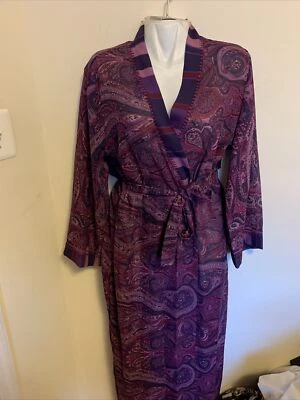 New Women’s Lejaby Paris Multicolor Purple Long Robe Size M - Image 1 of 4