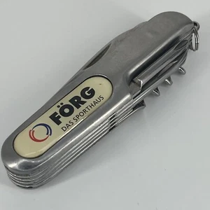 German FORG DAS SPORTHAUS Multi Tool Cutting Pocket Knife - VERY RARE - 11 Tools - Picture 1 of 9