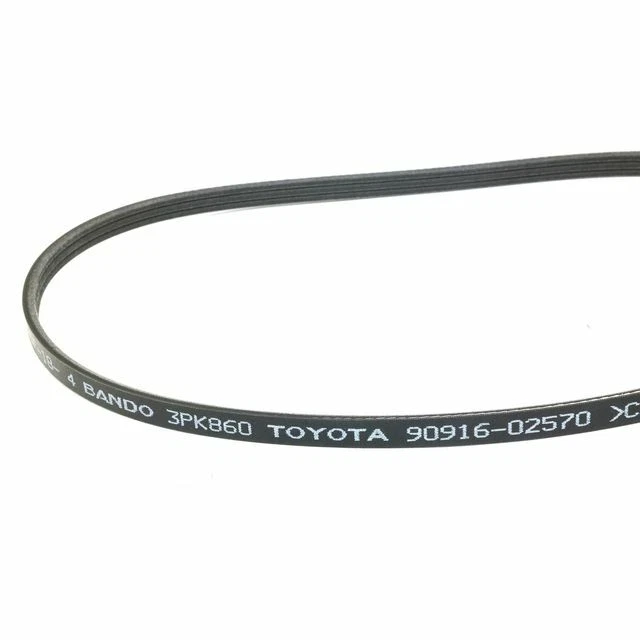 Correa de ventilador de motor de transmisión serpentina Prius 2004-2009 OEM 90916-02570 de fábrica Foto 1 de 1