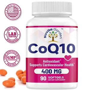 CoQ10 400mg Softgels - Support Heart Health & Antioxidant - Coenzyme Q10 - Picture 1 of 6