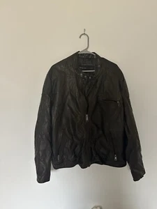 Marc New York Andrew Marc Faux Leather Bomber Jacket Brown XXL - Picture 1 of 20