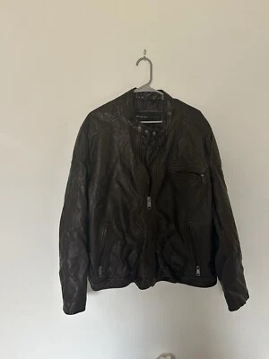 Marc New York Andrew Marc Faux Leather Bomber Jacket Brown XXL - Image 1 of 4